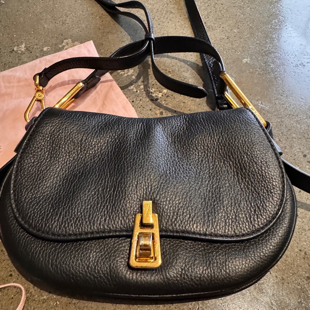 Coccinelle Mini Maggie Shoulder cross body Bag with Gold Hardware
